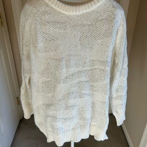 Oversized sweater with sequin details. Great holiday sweater. Never worn.